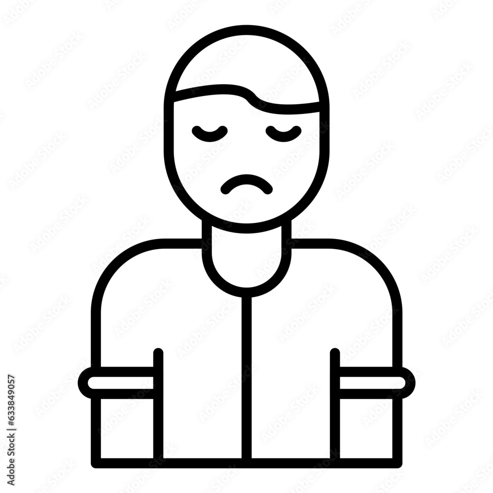 Depression Line Icon Depression Line Icon