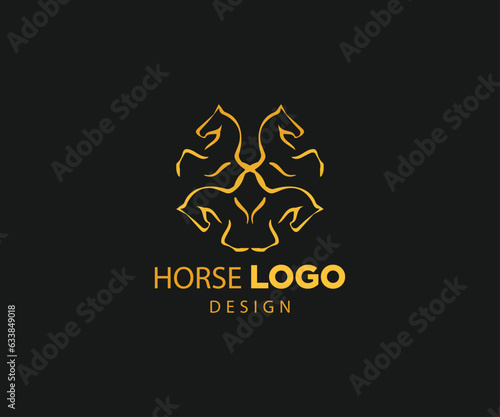 Elegant horse logo icons Royal stallion symbol designTrendy and Professional horse