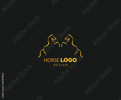 Elegant horse logo icons Royal stallion symbol designTrendy and Professional horse