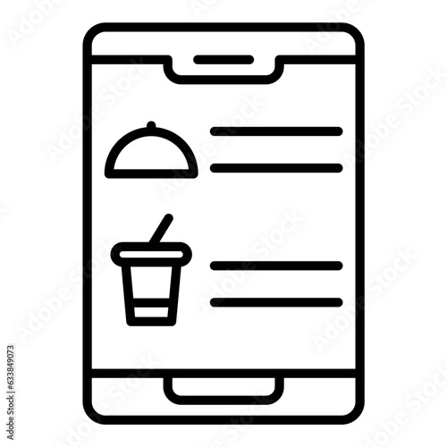 Digital Inflight Menu Line Icon