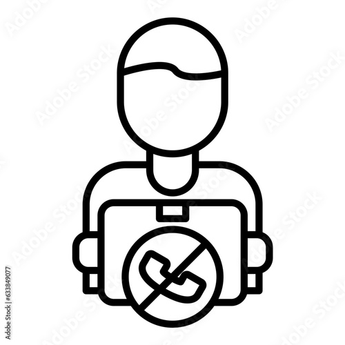 Contactless Delivery Line Icon
