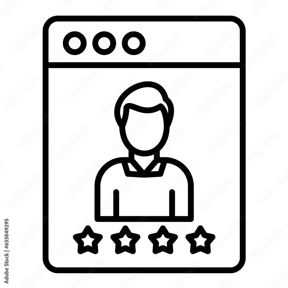User Experience Line Icon User Experience Line Icon