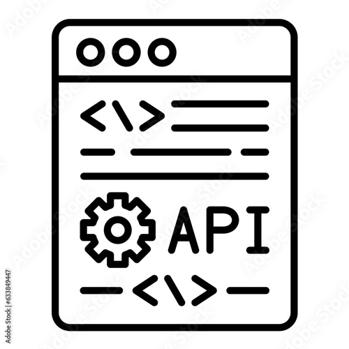 Application Programming Interface Line Icon