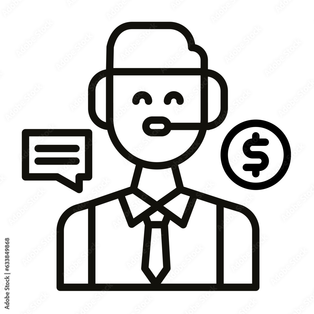Consultant Line Icon Consultant Line Icon