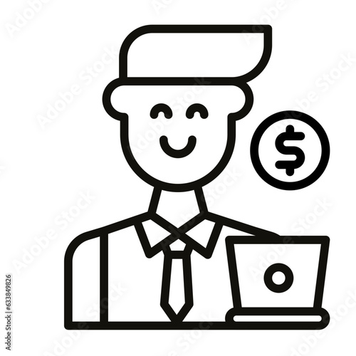 Freelancer Male Line Icon