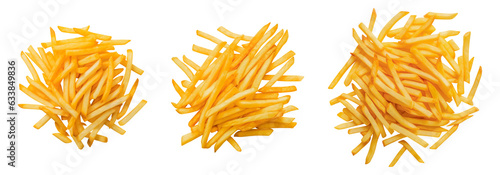 French fries isolated on transparent background. Generative AI