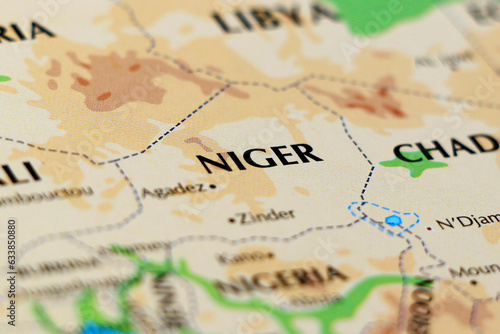 Niger, officially the Republic of the Niger, is a landlocked country in West Africa. bordered by Libya, Chad, Nigeria, Benin and Burkina Faso, Mali and Algeria photo