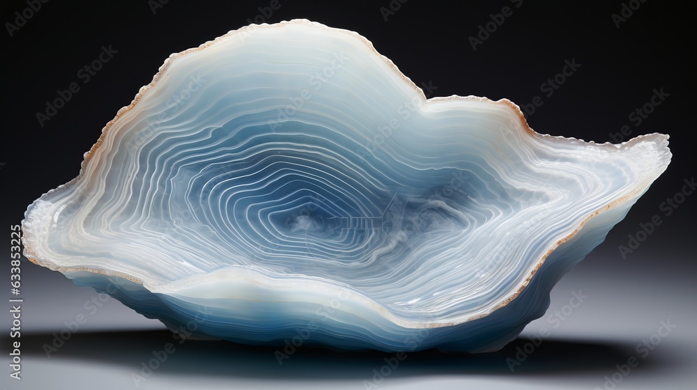 light blue wave agate structure Generative AI light blue wave agate structure Generative AI