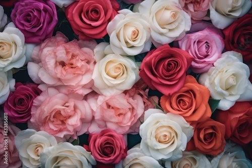 Flower background with roses