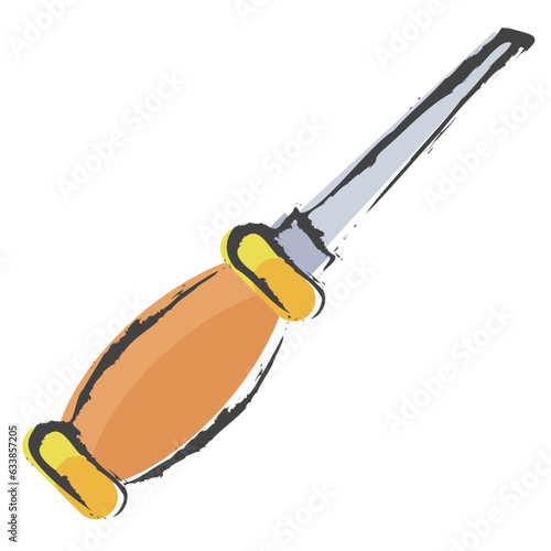 Hand drawn Bradawl illustration icon