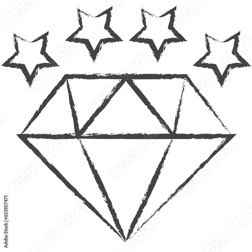 Hand drawn Dimond illustration icon photo