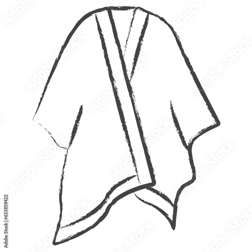 Hand drawn Ruana illustration icon