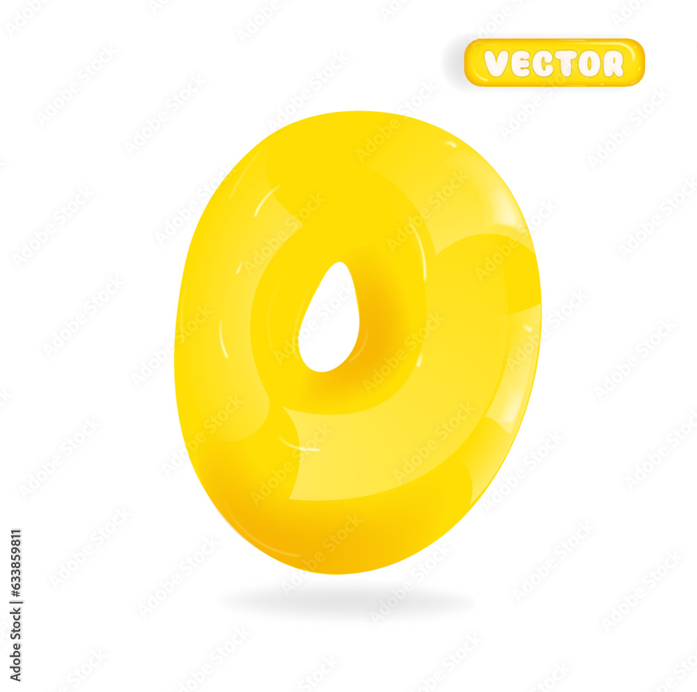 Zero number 3d. Modern 3d icon with zero number 3d on white background. Modern font. 3d render illustration, Zero number 3d. Modern 3d icon with zero number 3d on white background. Modern font. 3d render illustration,