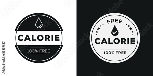 (Calorie free) label sign, vector illustration.
