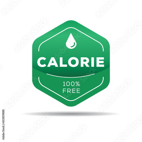 (Calorie free) label sign, vector illustration.