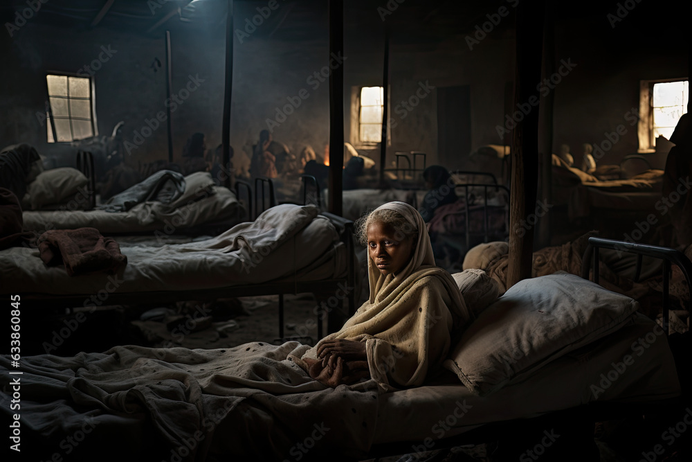 Blur hospital Background with old elder patient on bed in hospital Poor healthcare treatment service for illness sick people with support from professional nurse and doctor Blur hospital Background with old elder patient on bed in hospital Poor healthcare treatment service for illness sick people with support from professional nurse and doctor