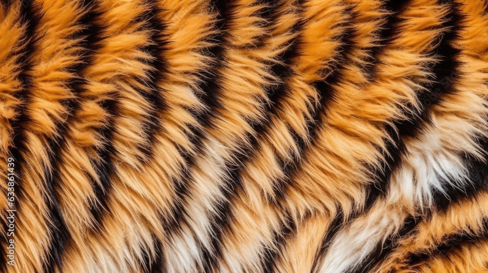 Fototapeta premium Tiger skin texture. Generative AI
