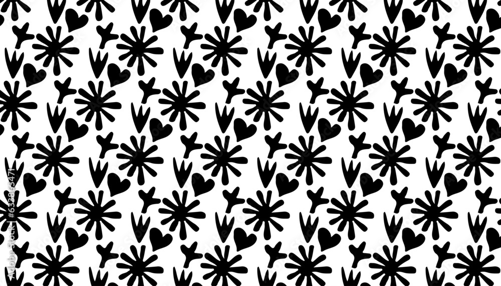 Seamless black and white geometric pattern. Tileable texture background.
Seamless black and white geometric pattern. Tileable texture background.