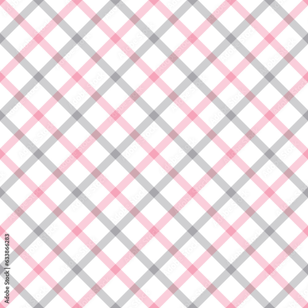 Tartan seamless pattern pink and gray line on white background Tartan seamless pattern pink and gray line on white background