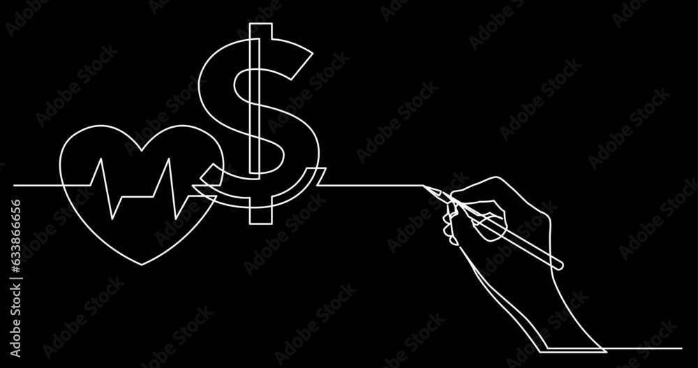 continuous line drawing vector illustration with FULLY EDITABLE STROKE of business concept sketch on black background continuous line drawing vector illustration with FULLY EDITABLE STROKE of business concept sketch on black background