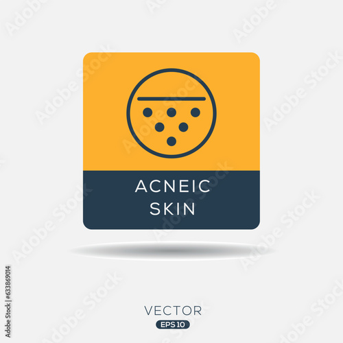 Creative (Acneic skin) Icon, Vector sign.