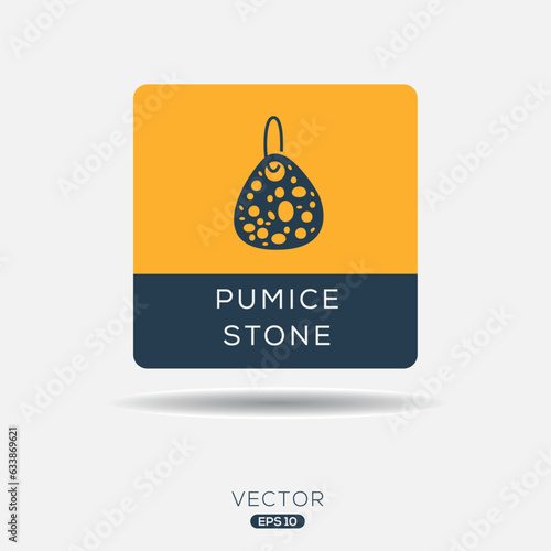 (Pumice stone) Icon, Vector sign.