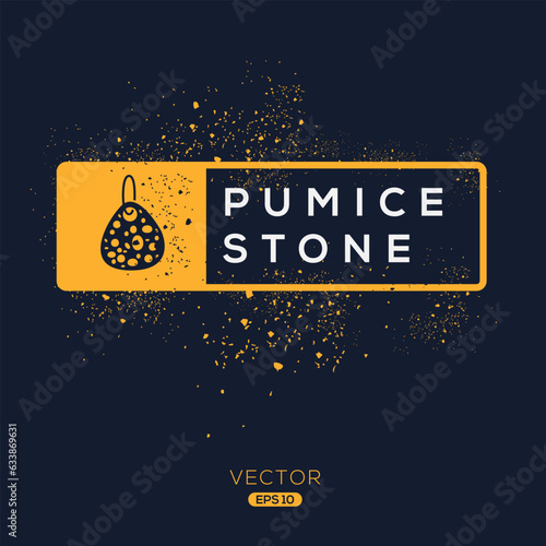 (Pumice stone) Icon, Vector sign.