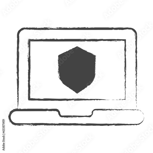 Hand drawn finance Security illustration icon