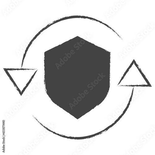Hand drawn Financial security illustration icon