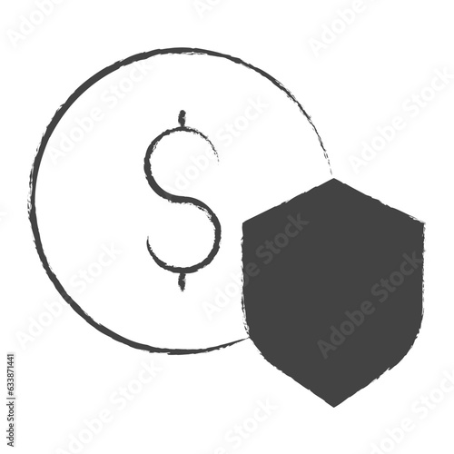 Hand drawn Financial security illustration icon