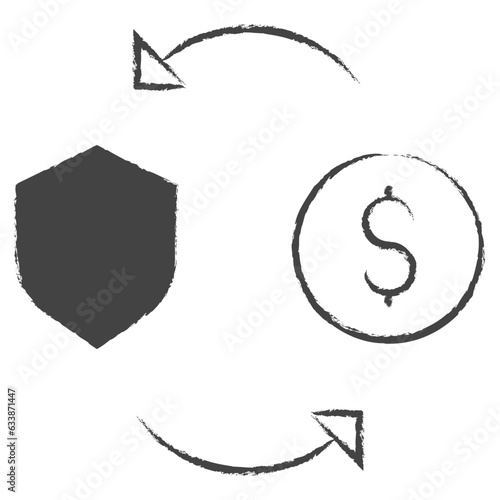 Hand drawn Funds protection illustration icon