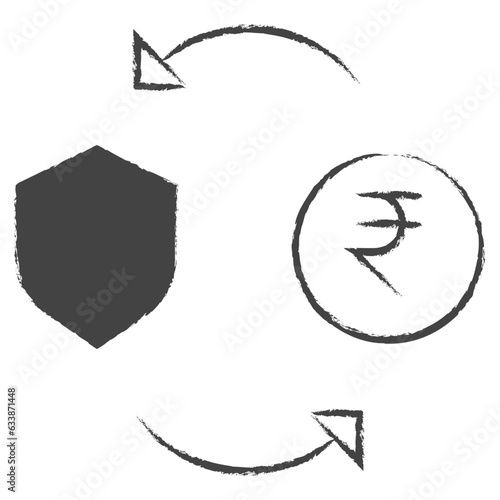 Hand drawn Funds protection illustration icon