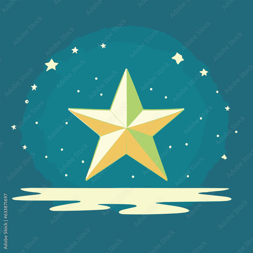 Obraz premium Great vector illustration of cartoon star