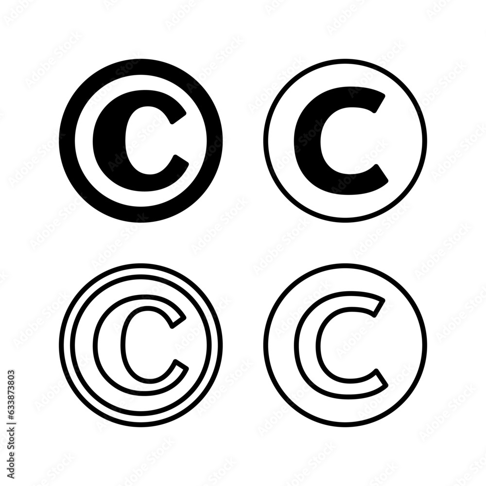 Copyright icon vector. copyright symbol Copyright icon vector. copyright symbol