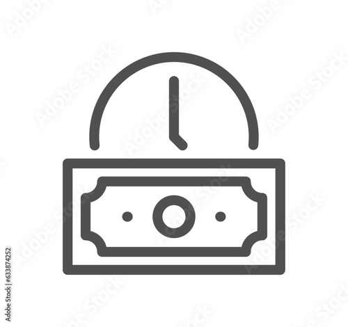 Time related icon outline and linear vector.