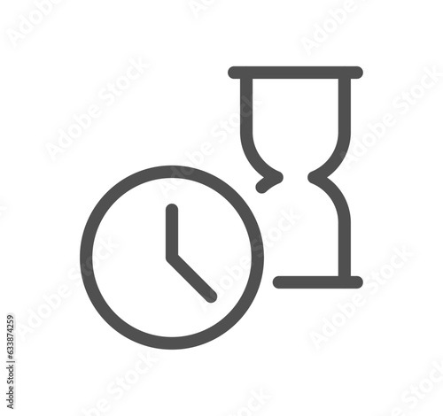 Time related icon outline and linear vector.
