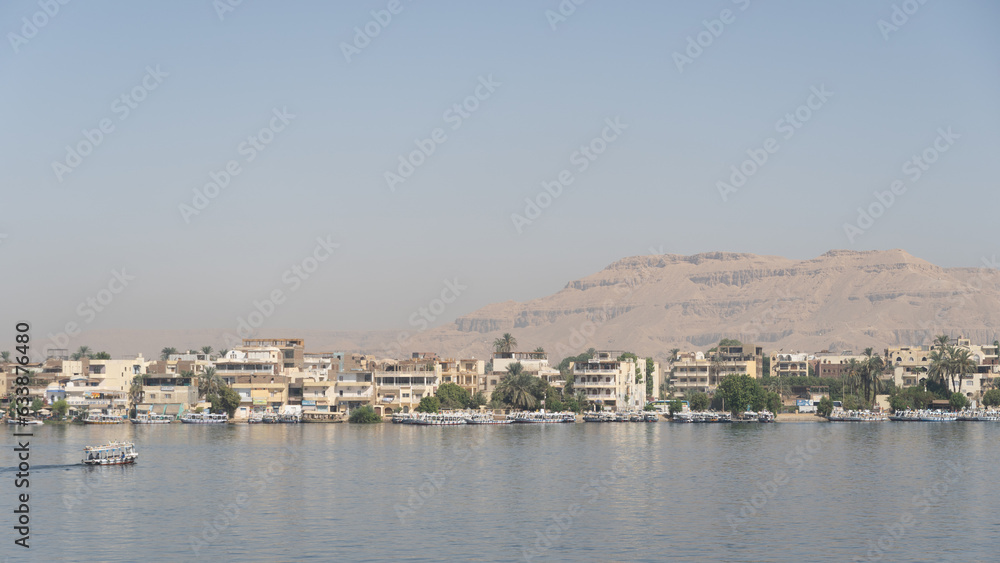 City view by River Nile at Luxor Egypt