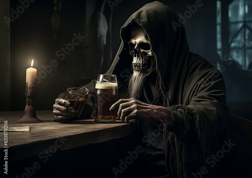 Defying the Reaper, Challenging Alcohol Addiction in a Bold and Dark Concept