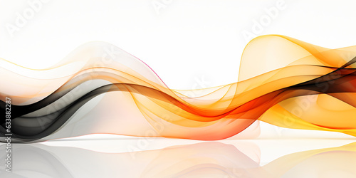 abstrakter Hintergrund mit orangenen Wellenlinien 