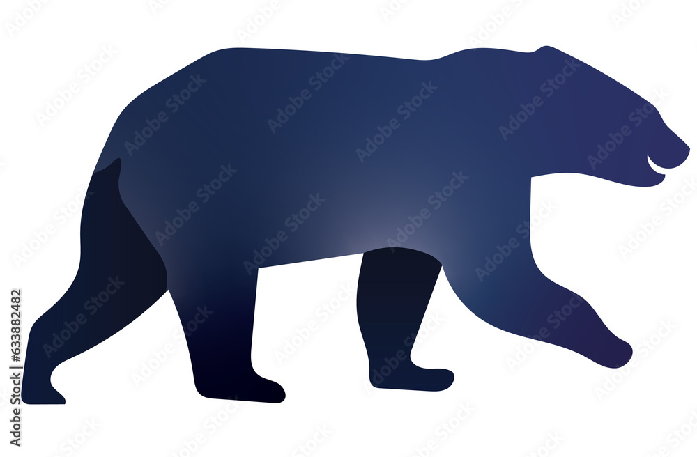 silhouette of a bear silhouette of a bear