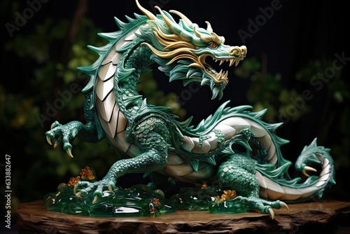 Chinese wooden dragon as a symbol of 2024 year