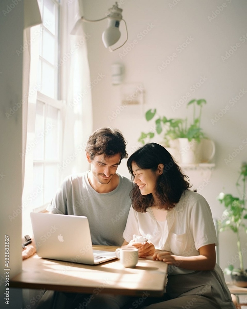 couple using laptop couple using laptop
