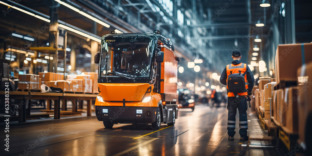 Modern efficient logistics background, generative ai Modern efficient logistics background, generative ai