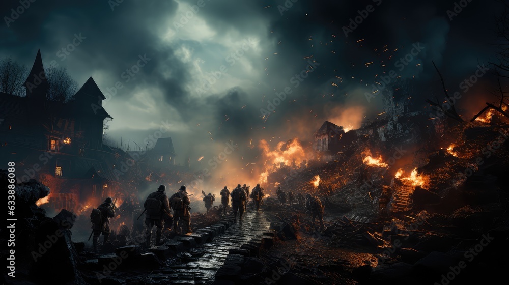 In the Heat of Battle: A Poignant Photo Featuring Soldiers in WW2 Combat, Depicting Blood, Sweat, Tears, Explosions, and the Indomitable Courage of the Allied Forces.
In the Heat of Battle: A Poignant Photo Featuring Soldiers in WW2 Combat, Depicting Blood, Sweat, Tears, Explosions, and the Indomitable Courage of the Allied Forces.