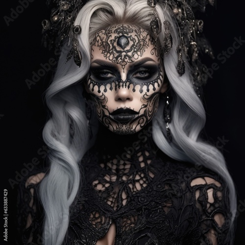 portrait of a woman in a mask