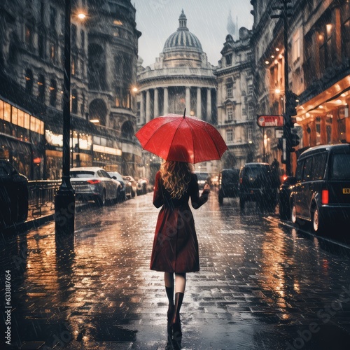 woman in the rain 