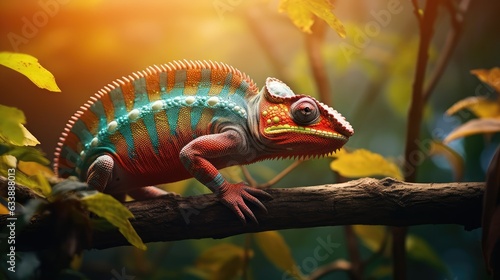 chameleon on a branch