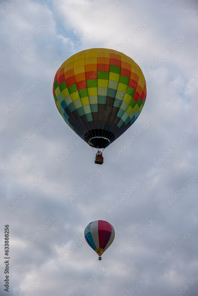 Hot Air Balloon Festival with colorful balloons Hot Air Balloon Festival with colorful balloons