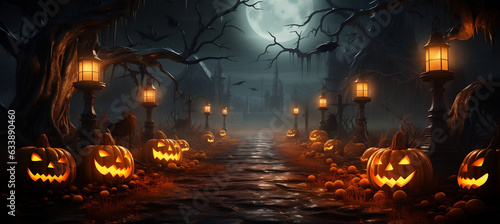 Spooky Halloween Night, Hauntingly Beautiful Banner © Ash