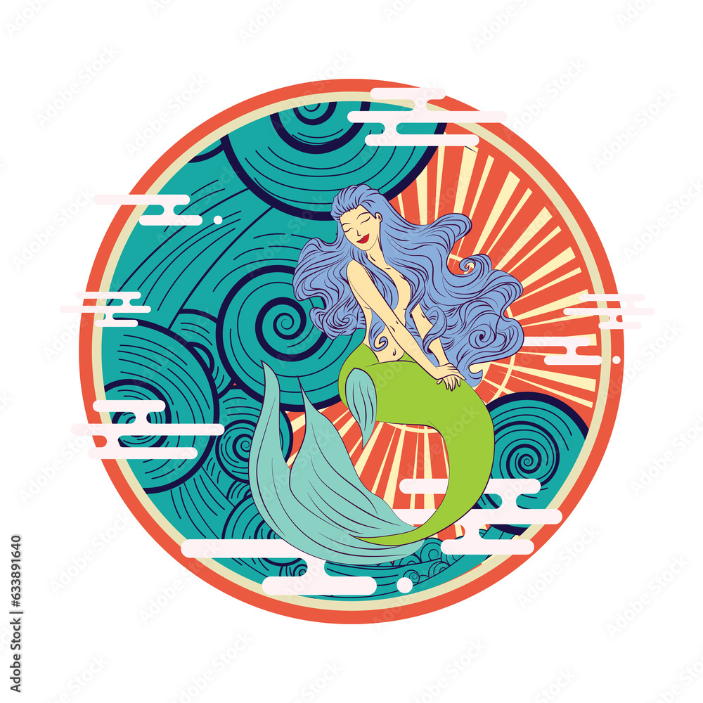 Lovely mermaid, vector illustration, children artworks, wallpapers, posters, greeting cards prints. Lovely mermaid, vector illustration, children artworks, wallpapers, posters, greeting cards prints.